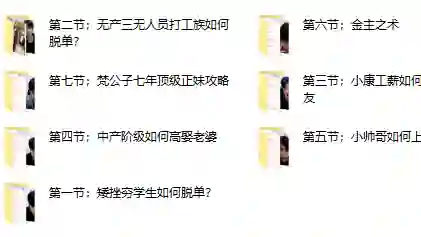 梵公子《中国各阶层脱单指南》实战揭秘版-拆界研习社